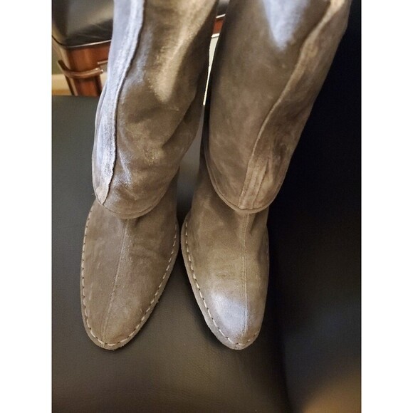 Hot In Hollywood Slouch Boots High Heel Grey Suede Slouchy Womens Size 8 M shoes - Picture 5 of 16